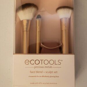 EcoTools Precious Metals Makeup Brush Face Blender Sculpt 4-Piece Set Pink Rose
